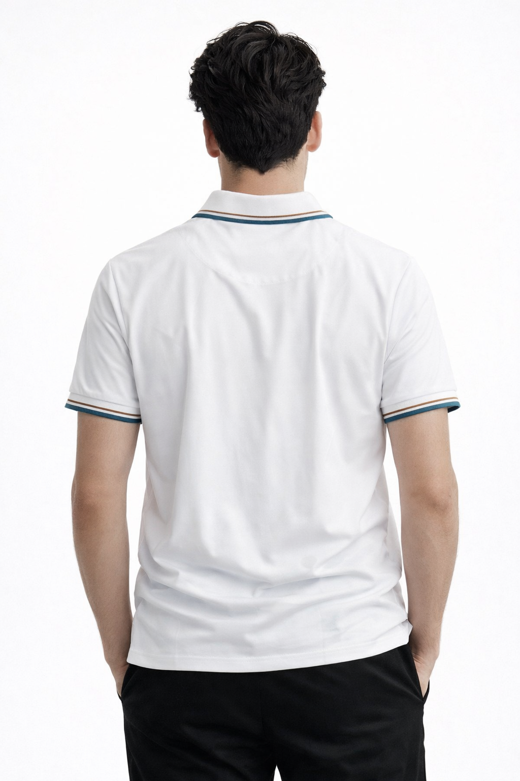 Playera Polo para Hombre Casual Antiarrugas A61416 Blanco