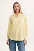 Blusas Para Mujer Camisera Popelina N61110 Amarillo