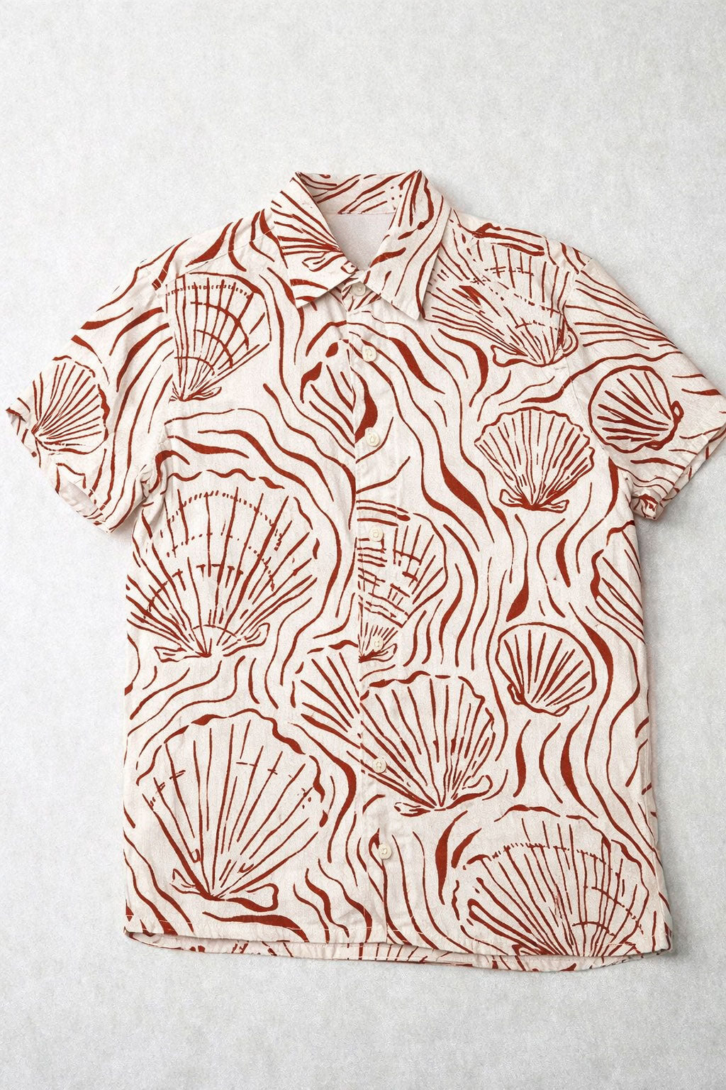 Camisas Para Hombre Manga Corta Estampado Tropical B51563 Rustico