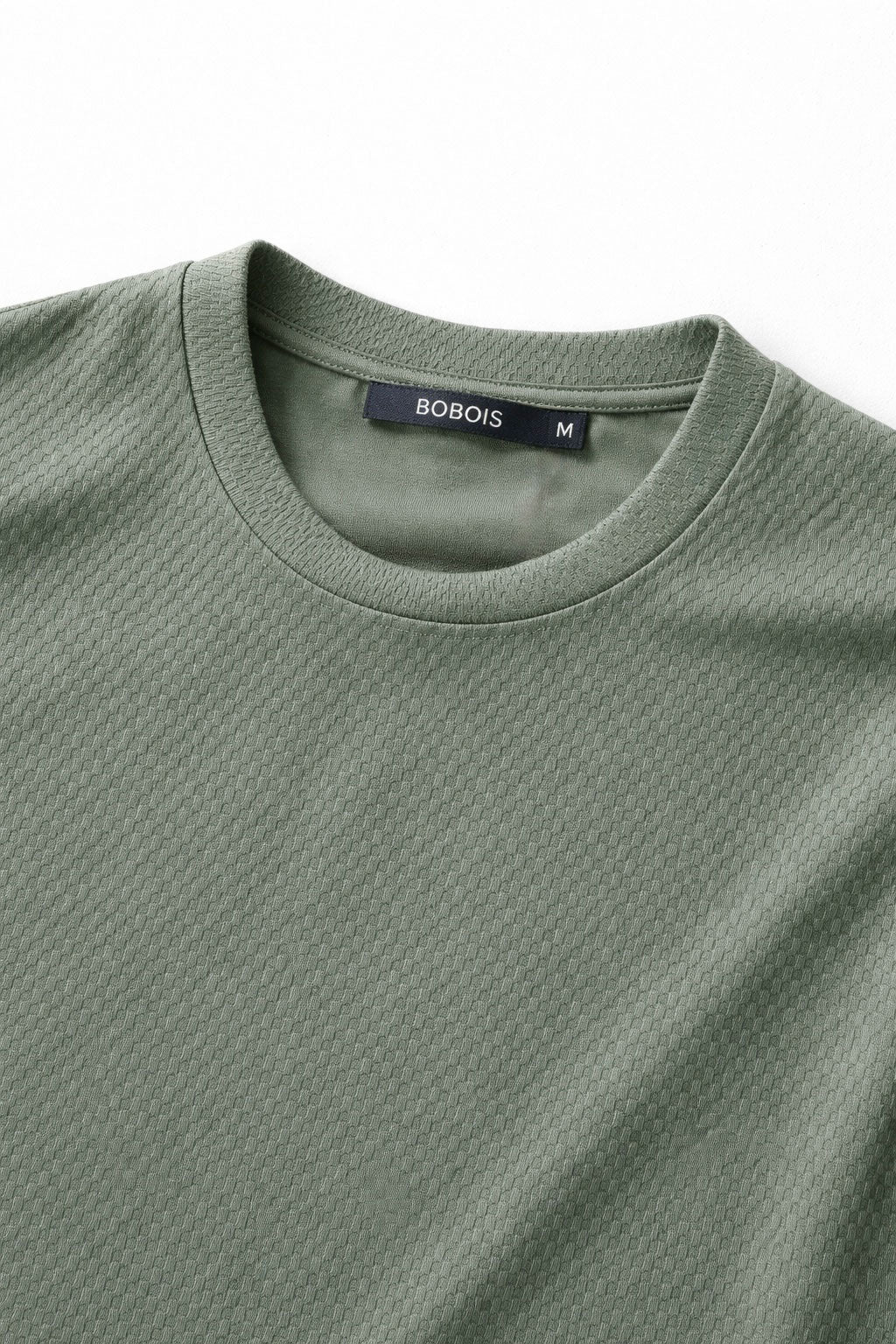 Playeras Para Hombre Jacquard Micro Cuadros A61303 Olivo