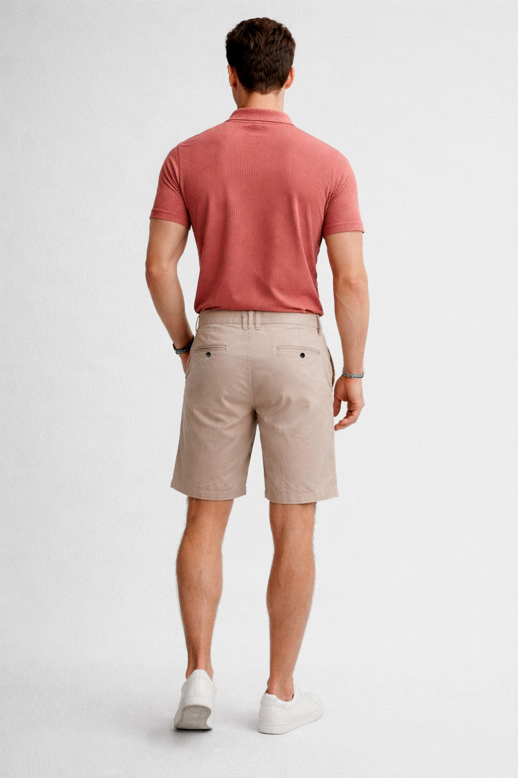 Bermudas Para Hombre De Gabardina Spandex Algodón GBRABSON Kaki