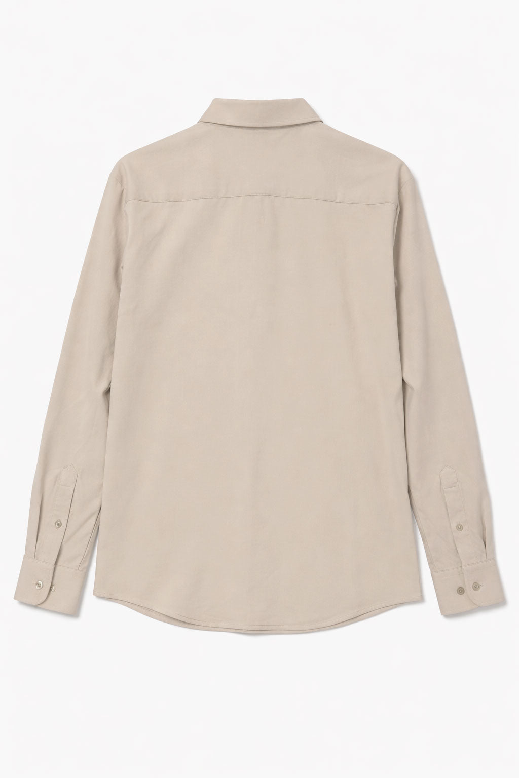 Camisa para Hombre Manga Larga Piqué Stretch Sin Arrugas B61401 Beige