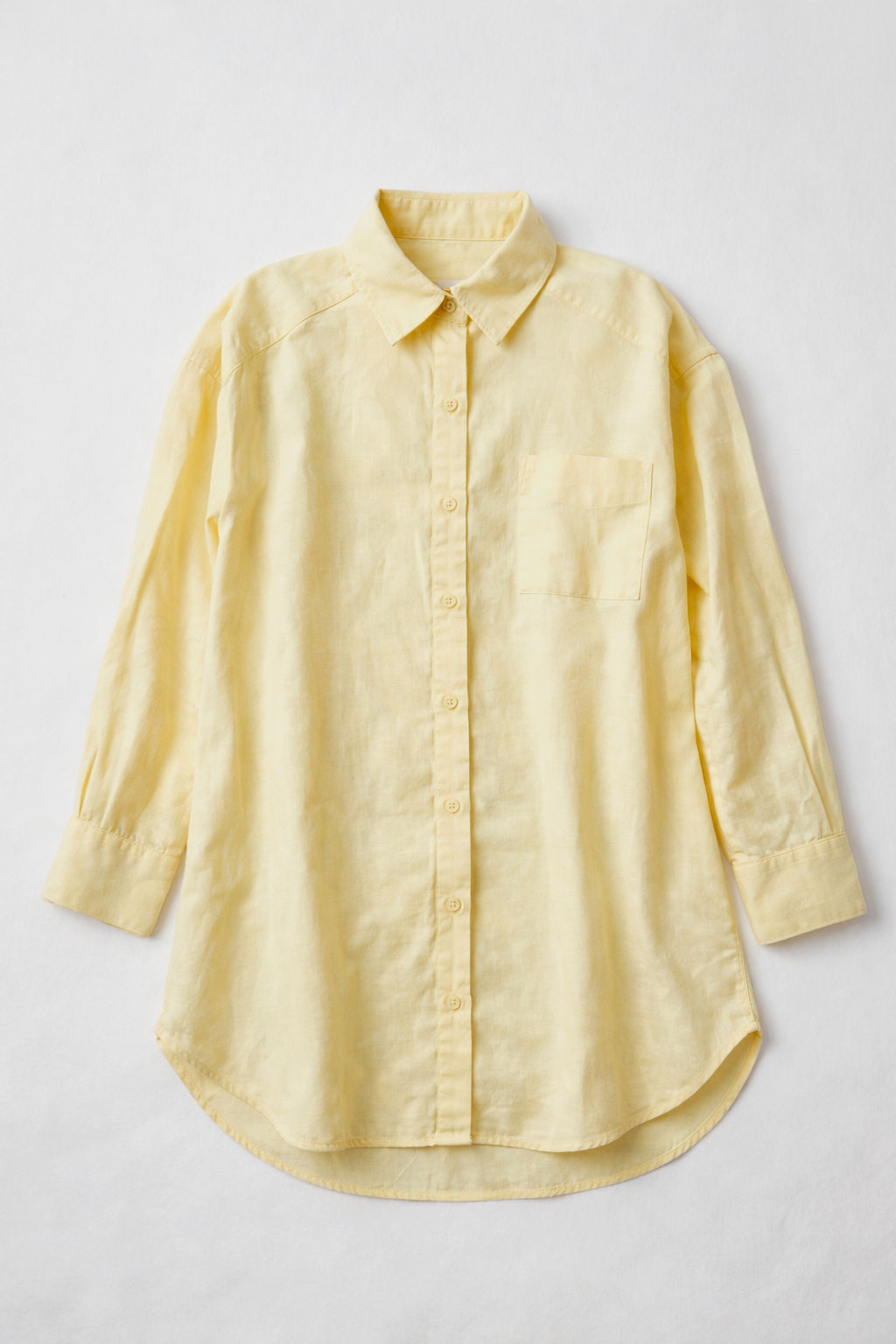 Blusas Para Mujer Camisera Oversize Popelina N61109 Amarillo
