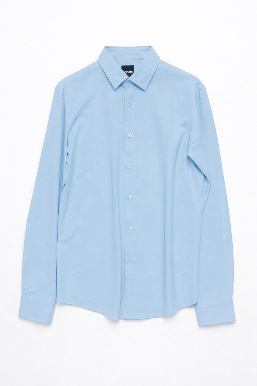 Camisa para Hombre Manga Larga Piqué Stretch Sin Arrugas B61401 Cielo