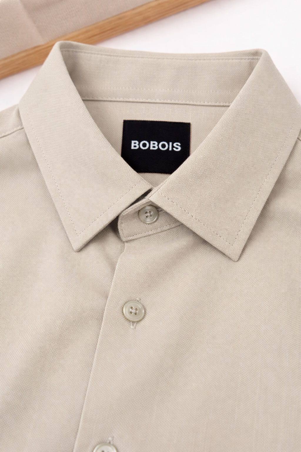 Camisa para Hombre Manga Larga Piqué Stretch Sin Arrugas B61401 Beige