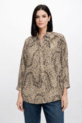 Blusas Para Mujer Camisera Animal Print N61113 Cafe