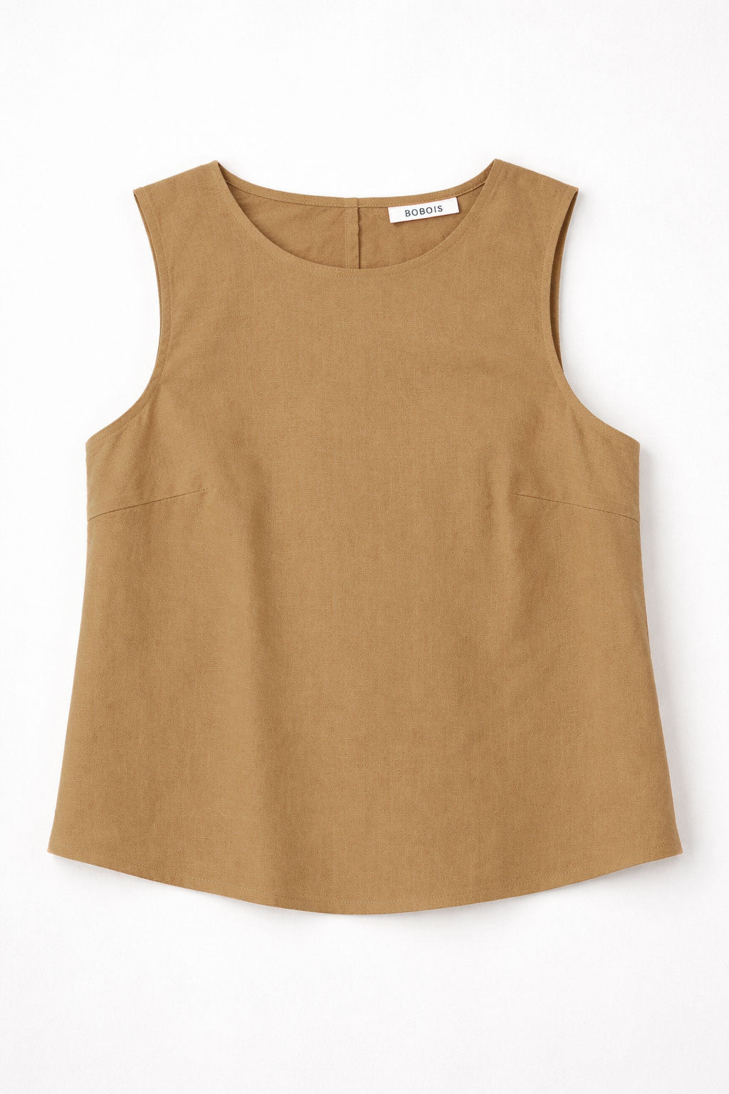 Blusas Para Mujer Sin Mangas Escote Barco N61149 Camel