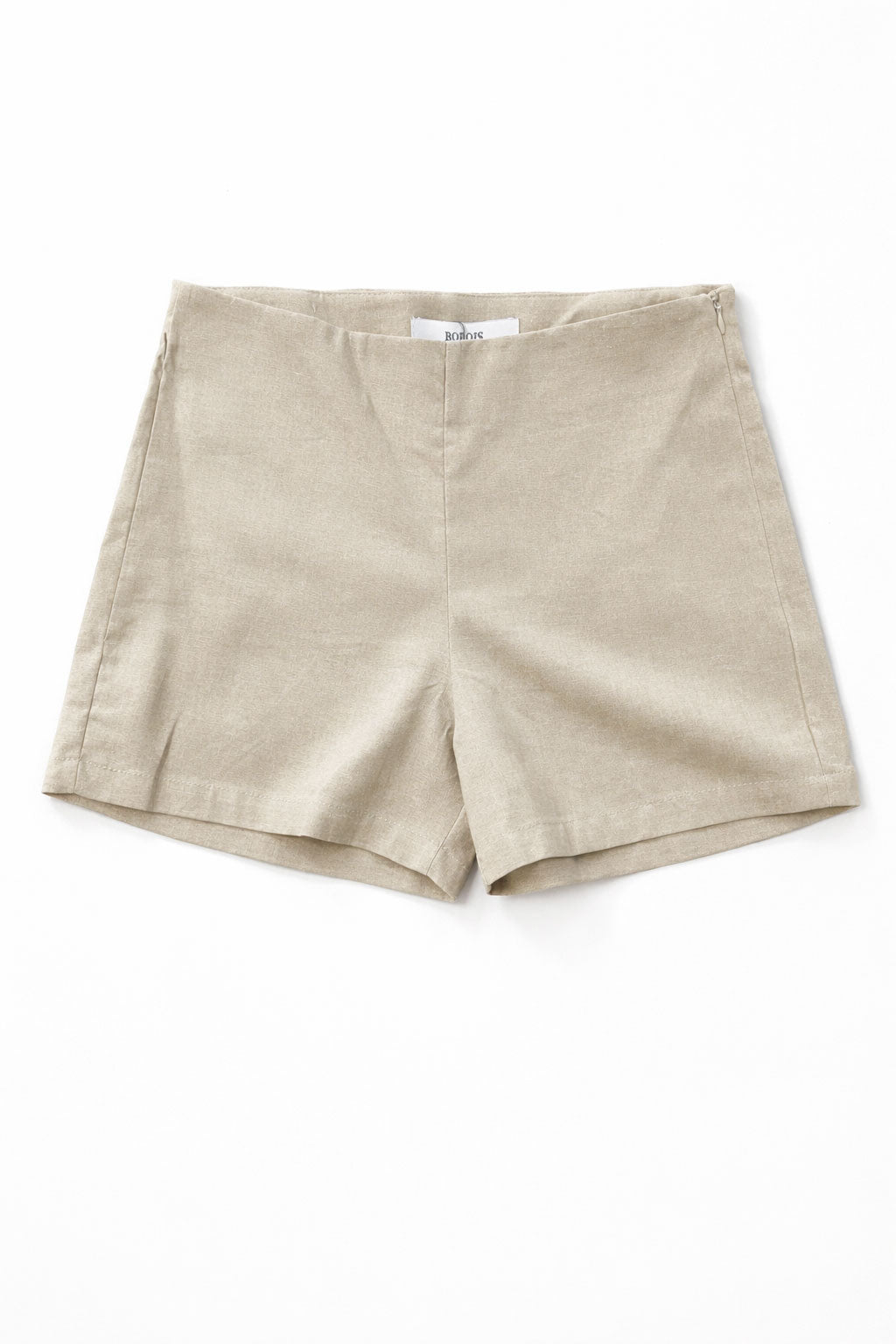 Shorts Para Mujer Lino Básico Con Elastico Y61105 Arena