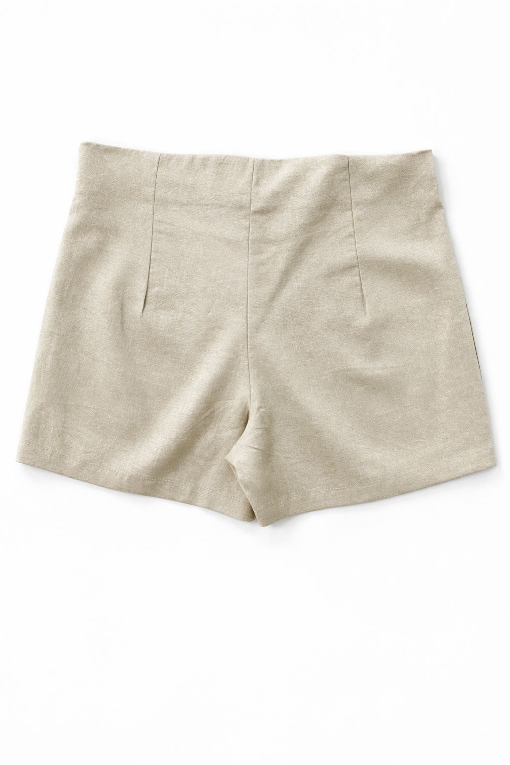 Shorts Para Mujer Lino Básico Con Elastico Y61105 Arena