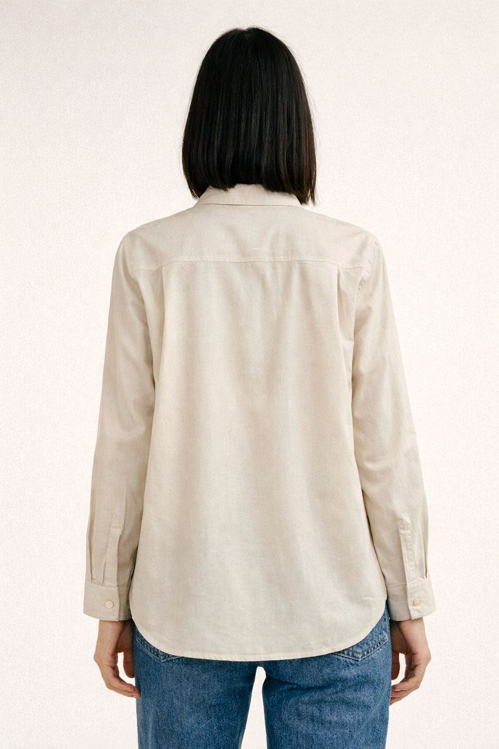 Blusas Para Mujer Camisera Popelina N61110 Beige