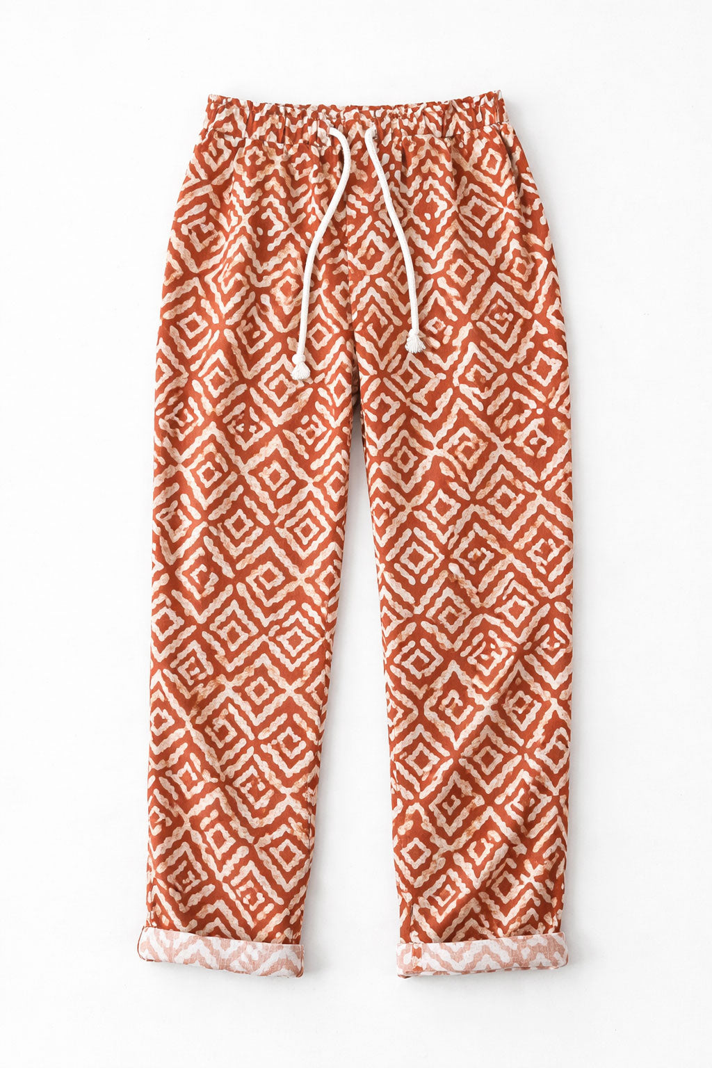 Pantalones Para Mujer Con Resorte y Jareta Étnico W61125 Chedron