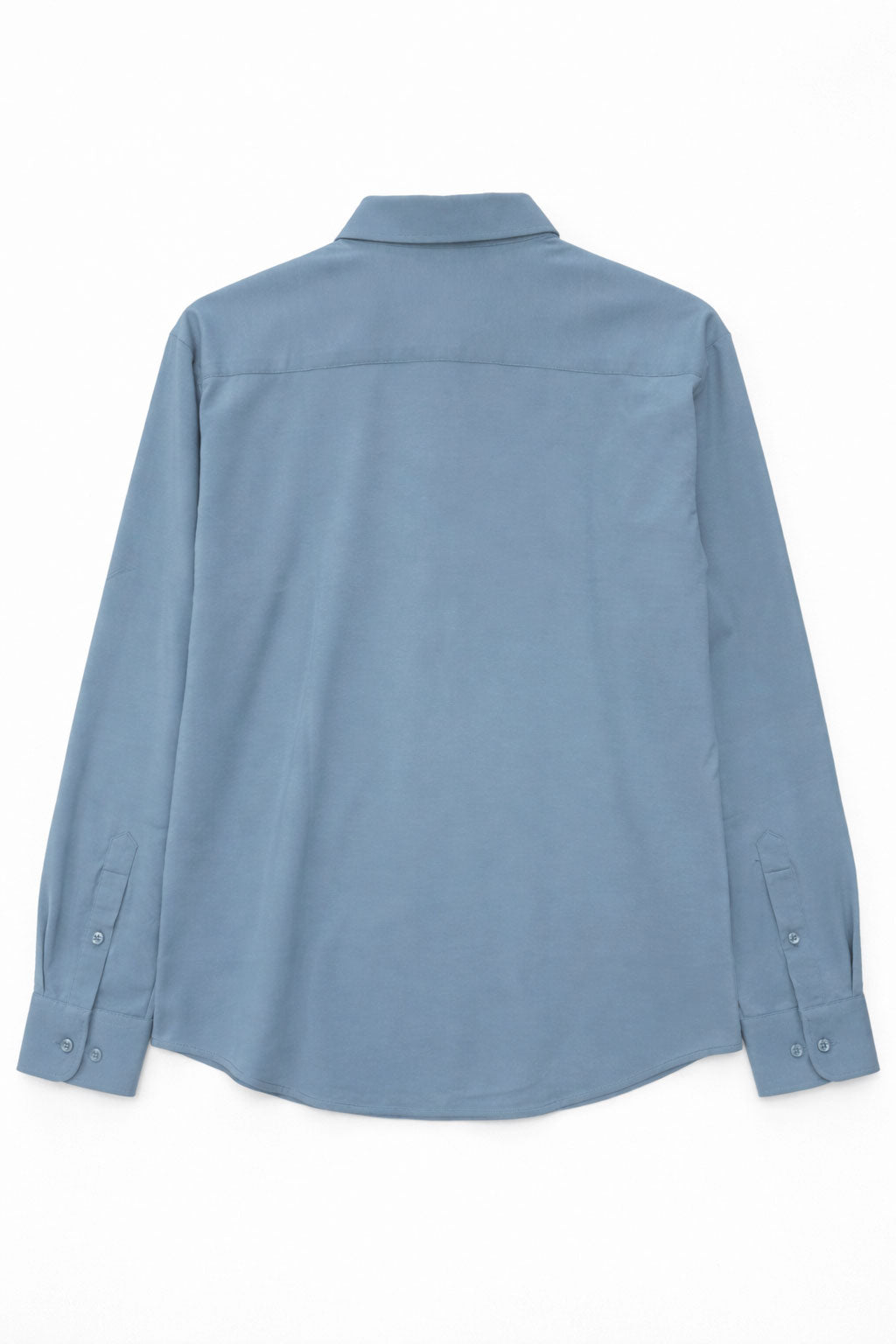 Camisa para Hombre Manga Larga Piqué Stretch Sin Arrugas B61401 Azul