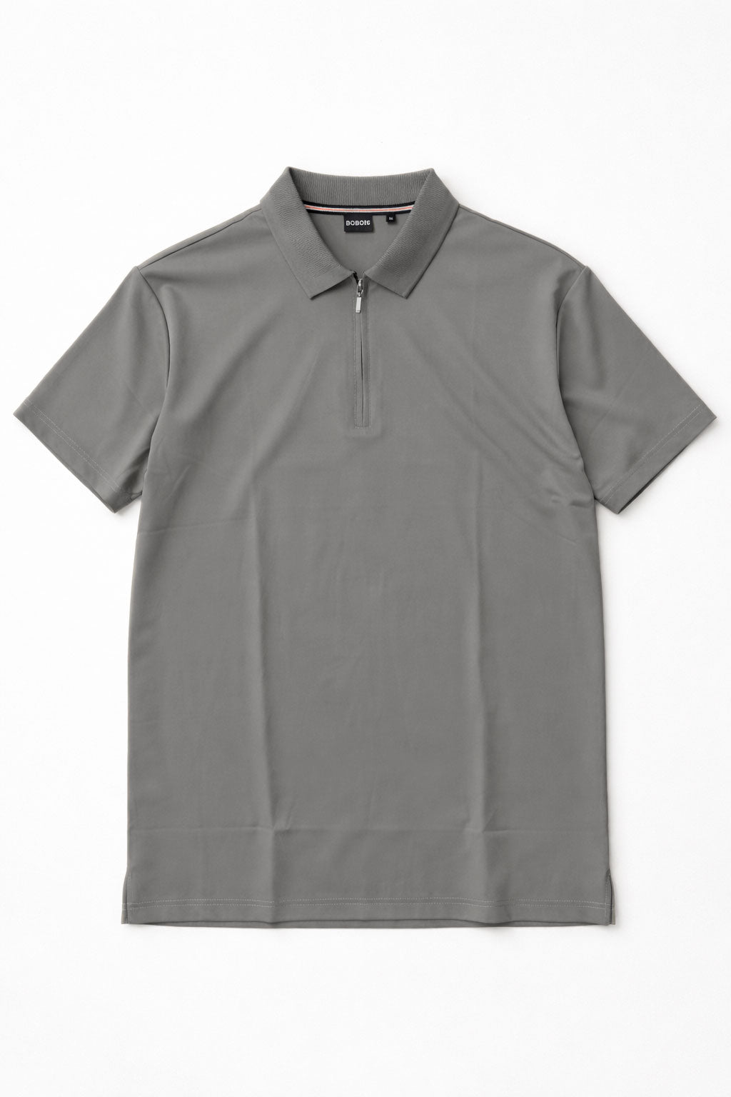 Playera Polo para Hombre con Cierre Premium Antiarrugas A61419 Gris