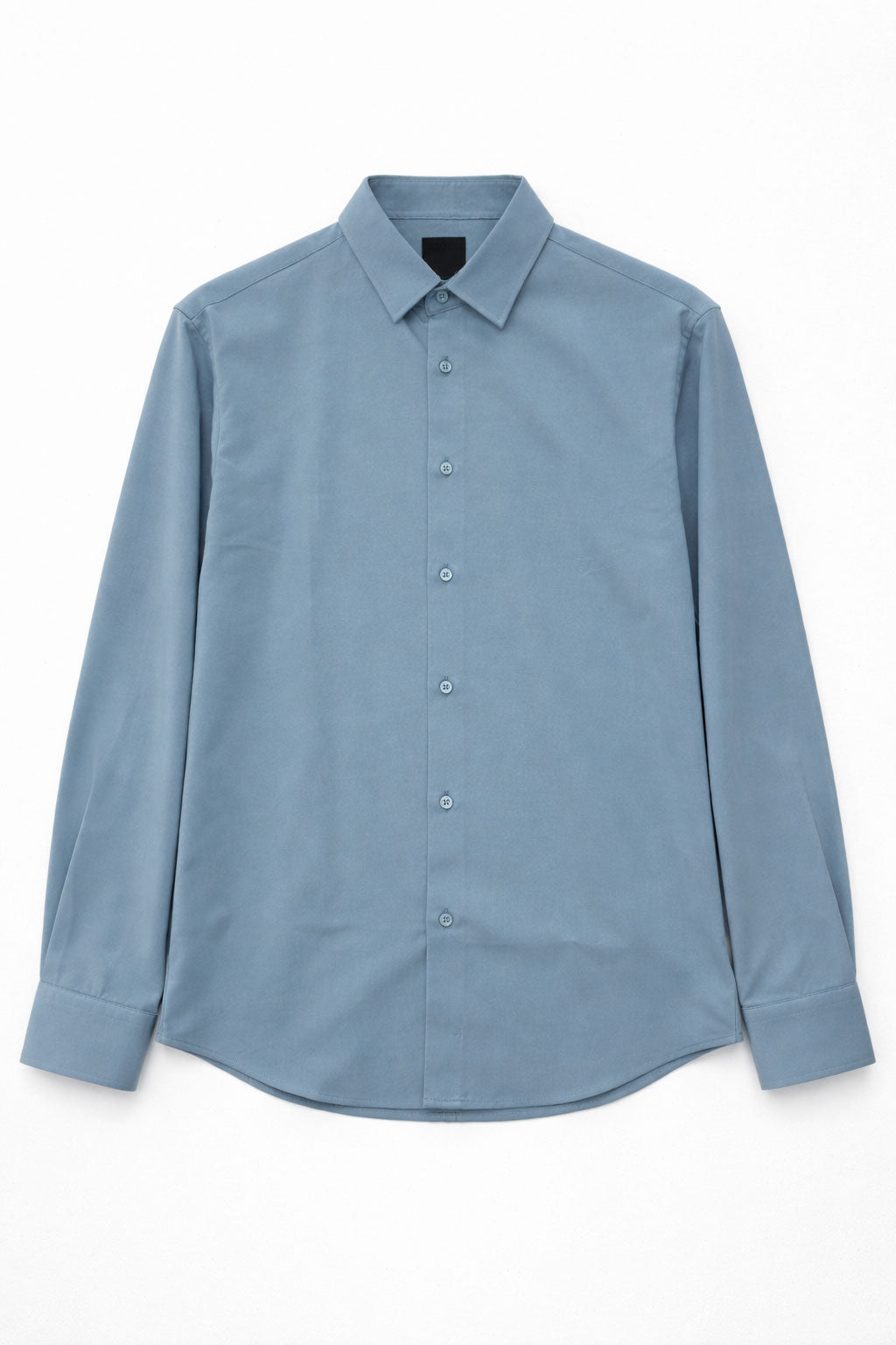 Camisa para Hombre Manga Larga Piqué Stretch Sin Arrugas B61401 Azul