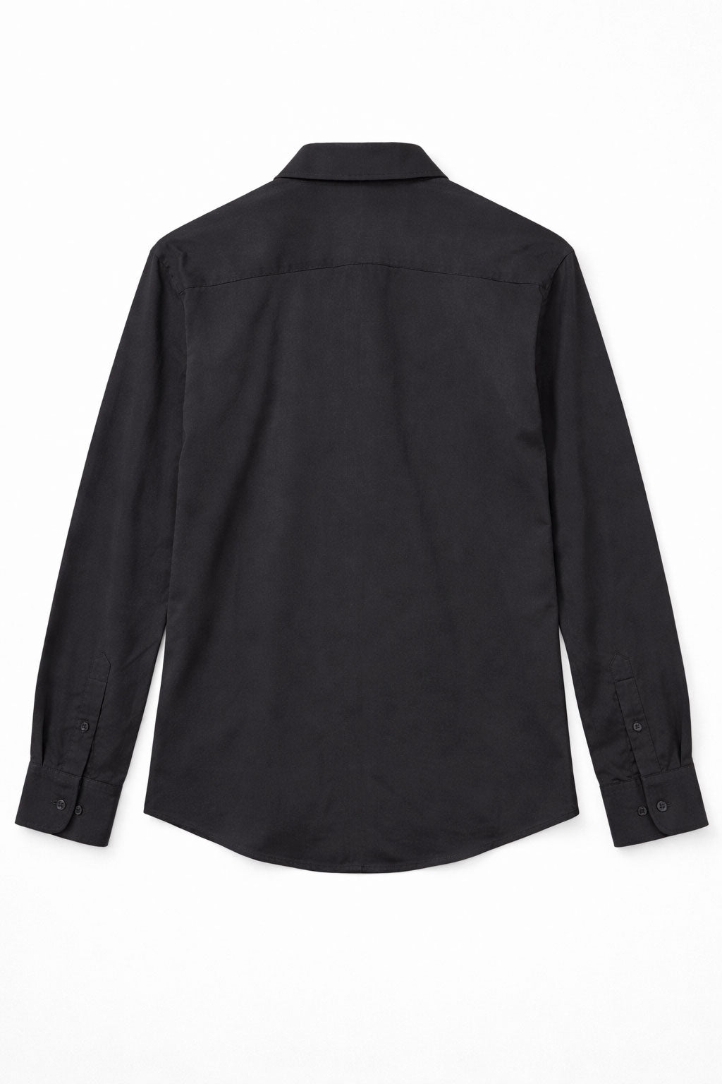 Camisa para Hombre Manga Larga Piqué Stretch Sin Arrugas B61401 Negro