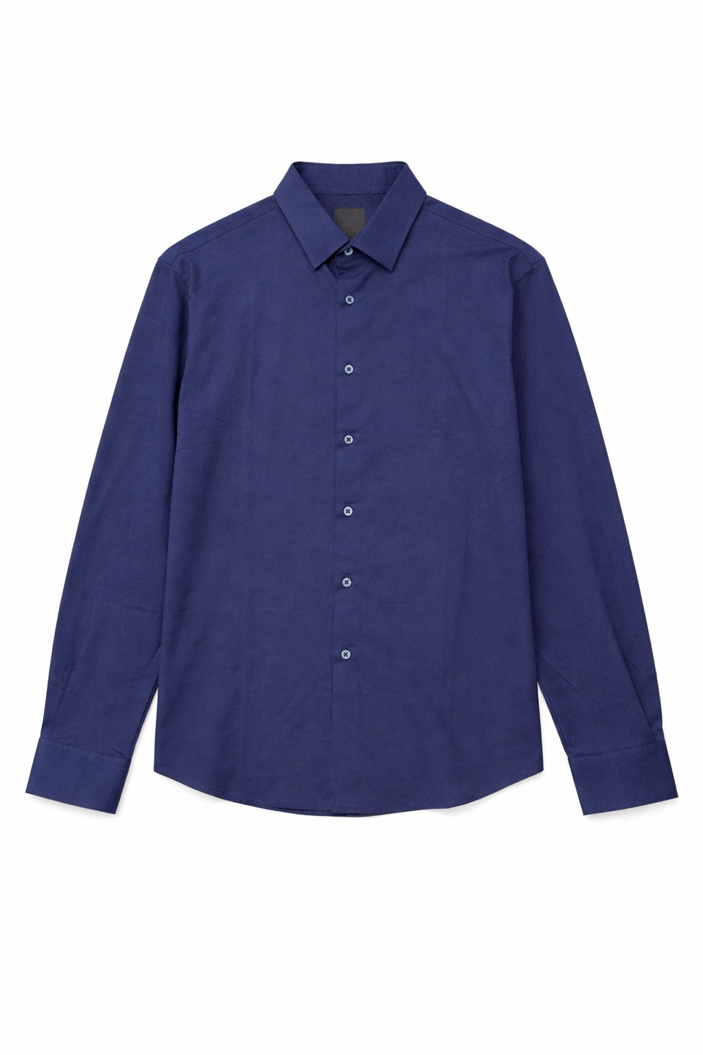 Camisa para Hombre Manga Larga Piqué Stretch Sin Arrugas B61401 Marino