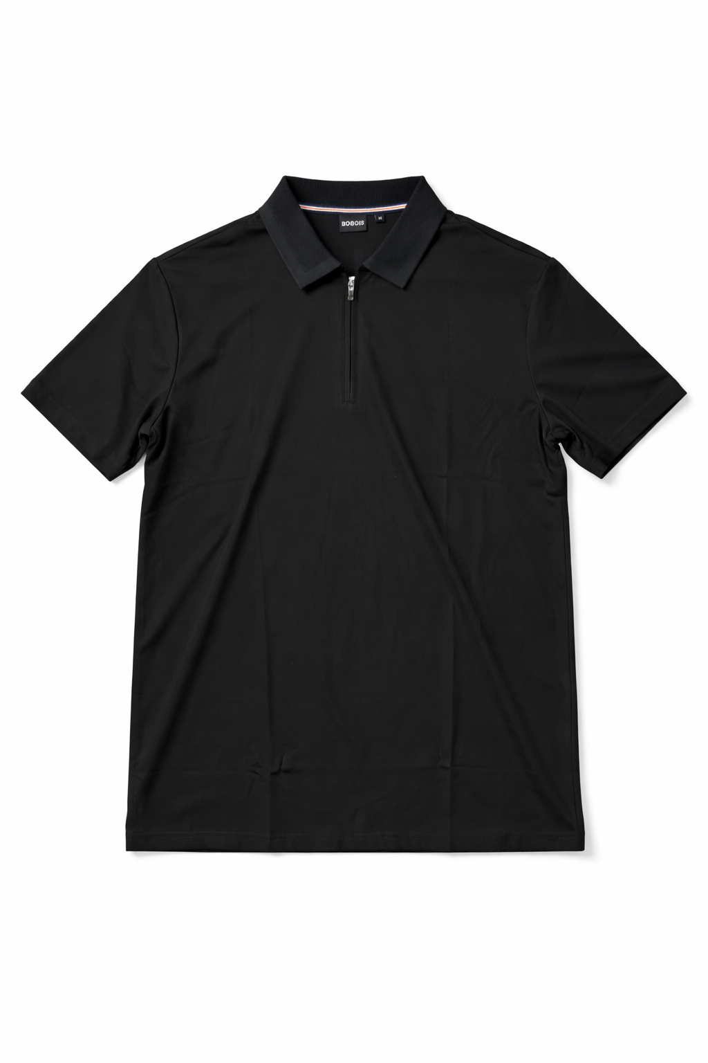Playera Polo para Hombre con Cierre Premium Antiarrugas A61419 Negro