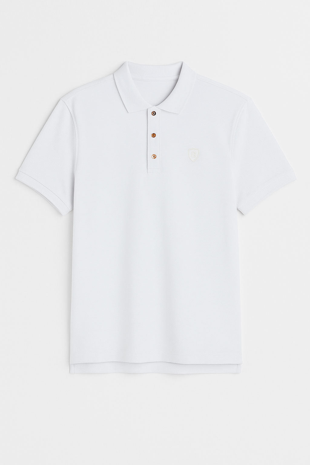 Playeras Polo Para Hombre Manga Corta Basica Bordado APOLOB Blanco