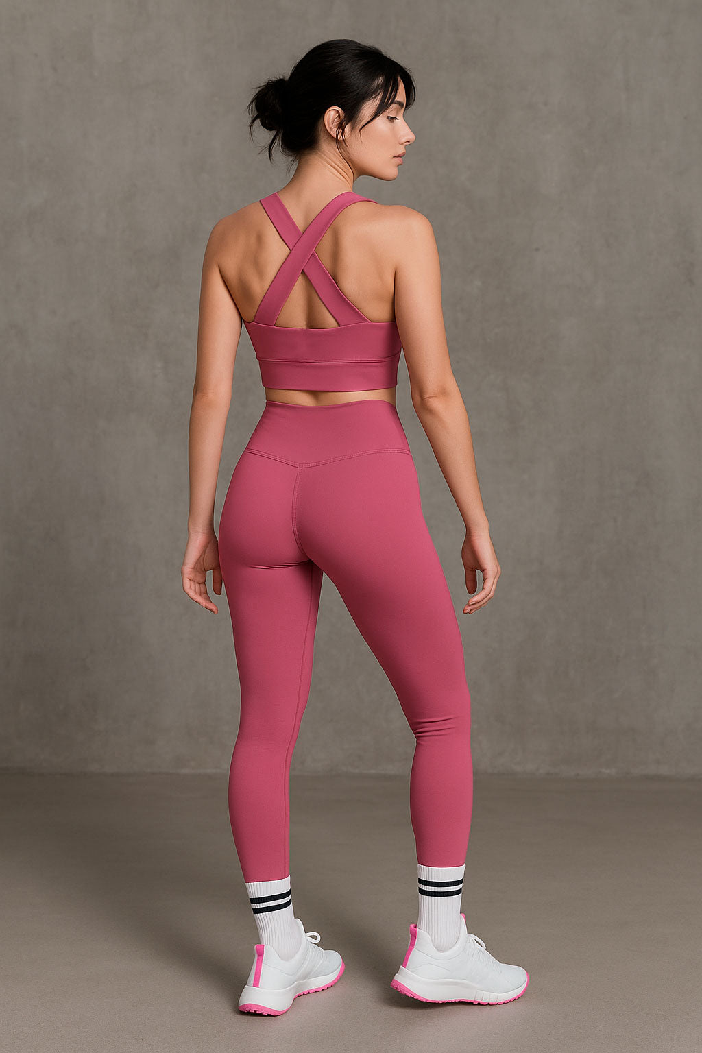 Tops Deportivos para Mujer Cierre Frontal Estructurado MTLLWX Rosa