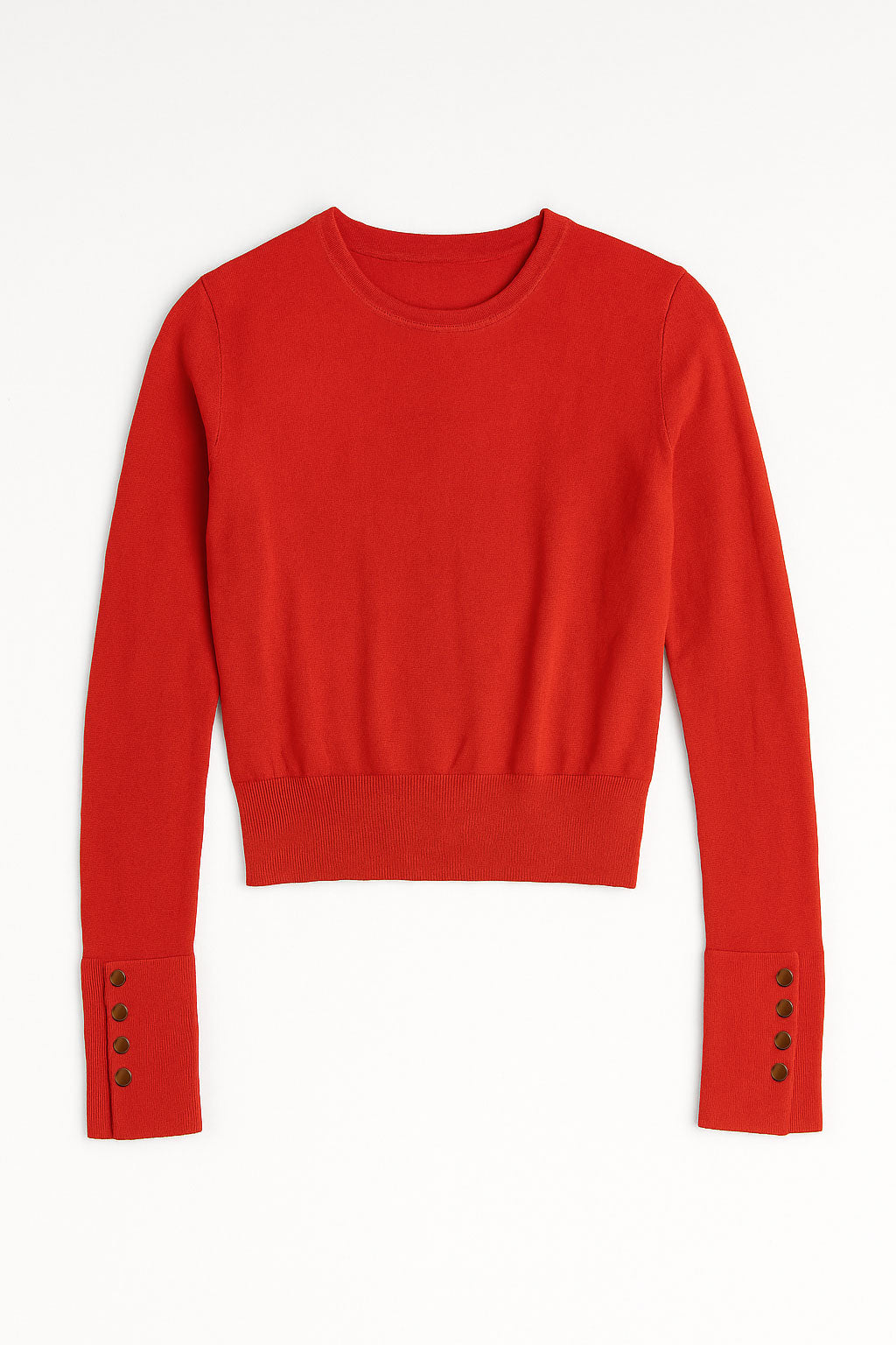 Suéteres Para Mujer Con Botones En Los Puños O53204 Rojo