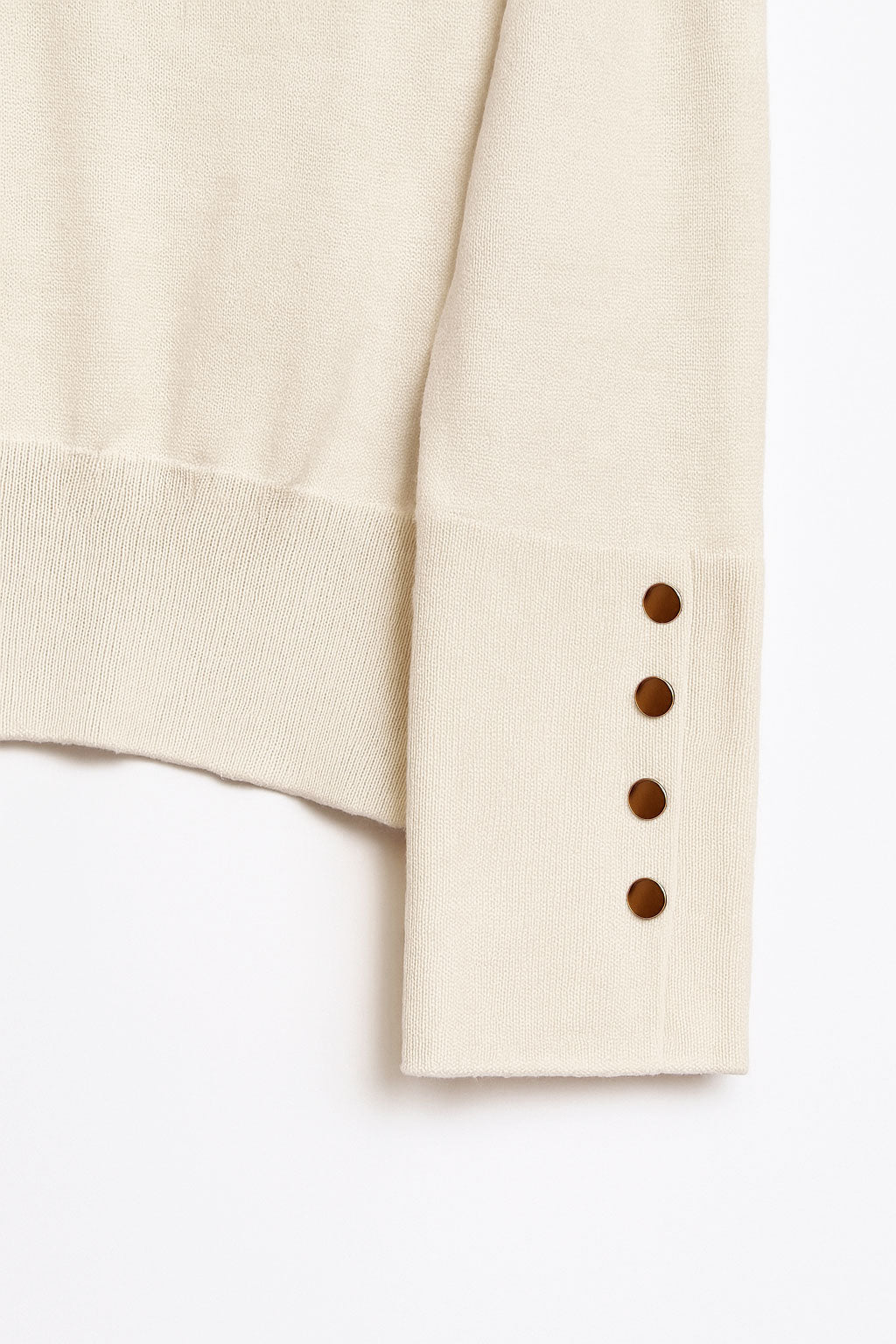 Suéteres Para Mujer Con Botones En Los Puños O53204 Crema
