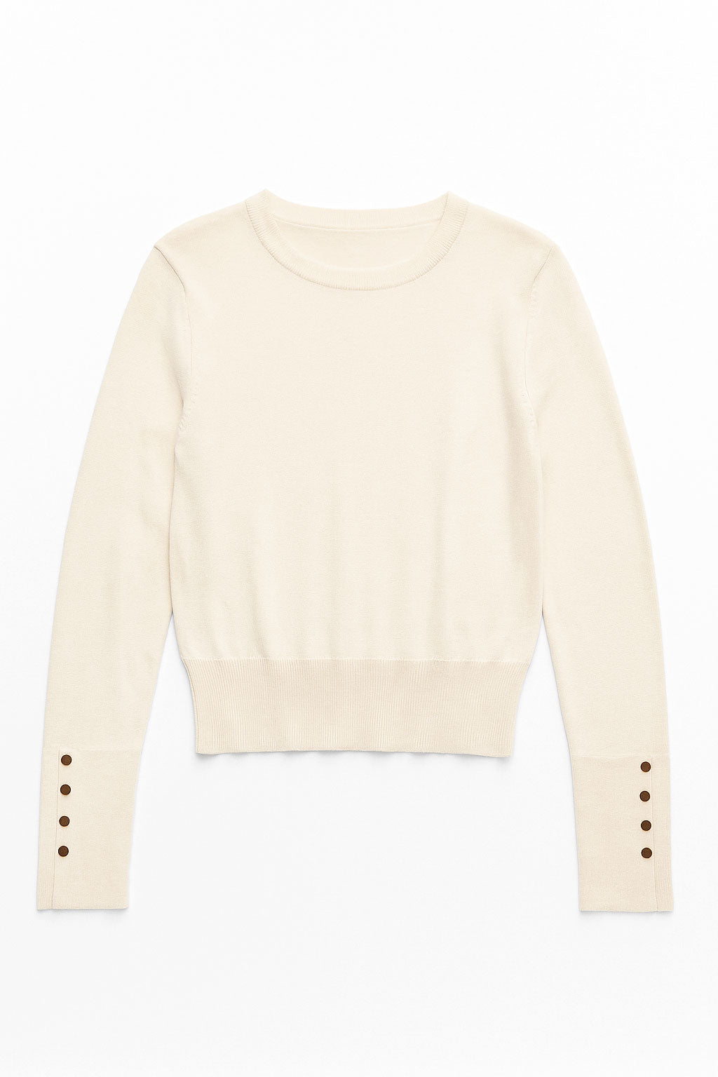 Suéteres Para Mujer Con Botones En Los Puños O53204 Crema