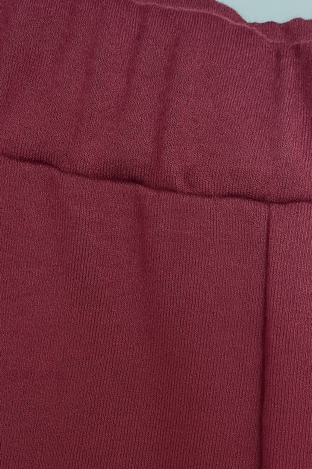 Pantalones Para Mujer Wide Leg De Punto Con Resorte W53121 Vino