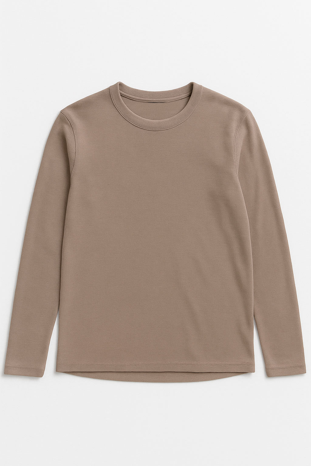 Playeras Para Hombre Manga Larga Textura A55311 Kaki