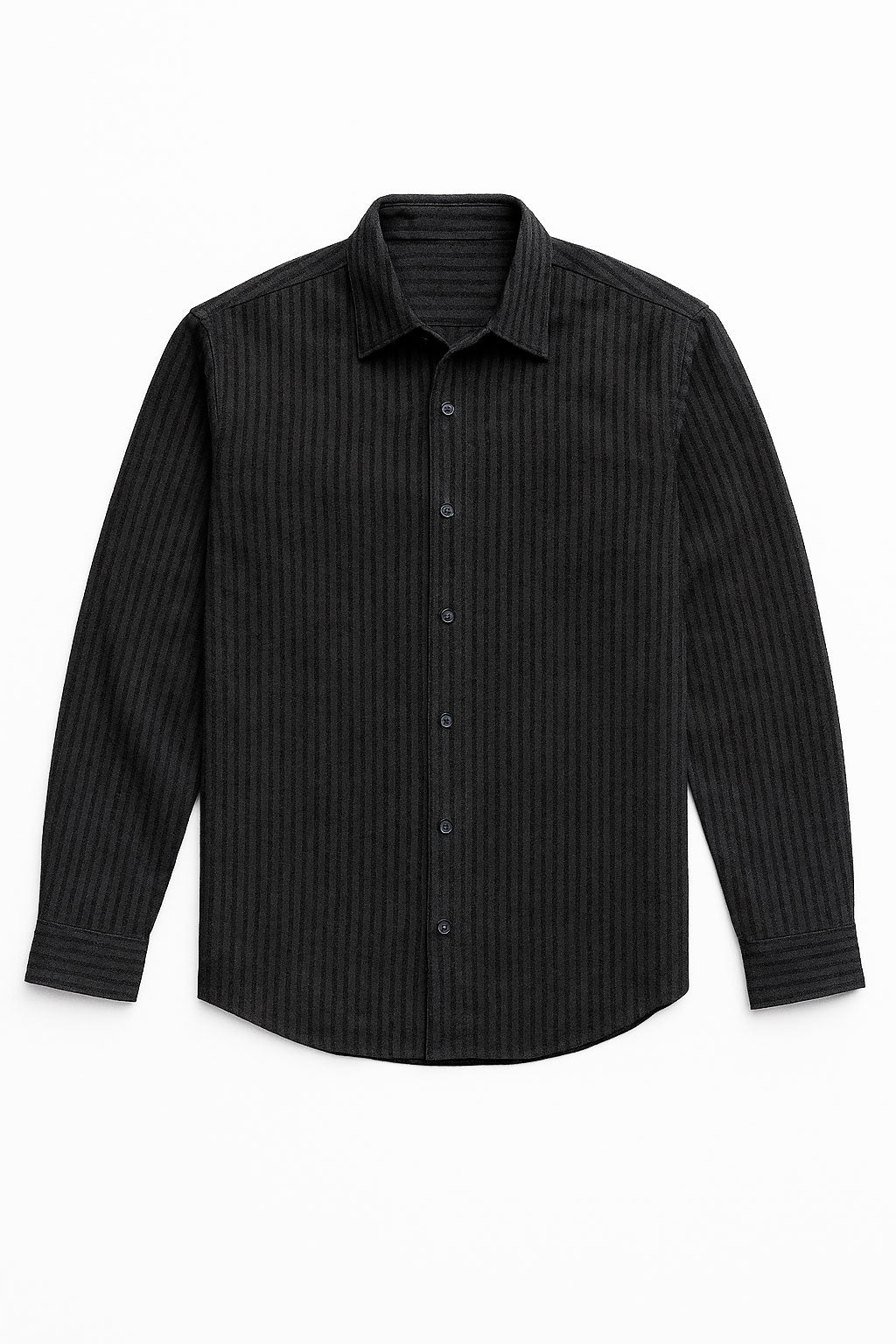 Camisas Para Hombre Manga Larga Chenille B55320 Negro