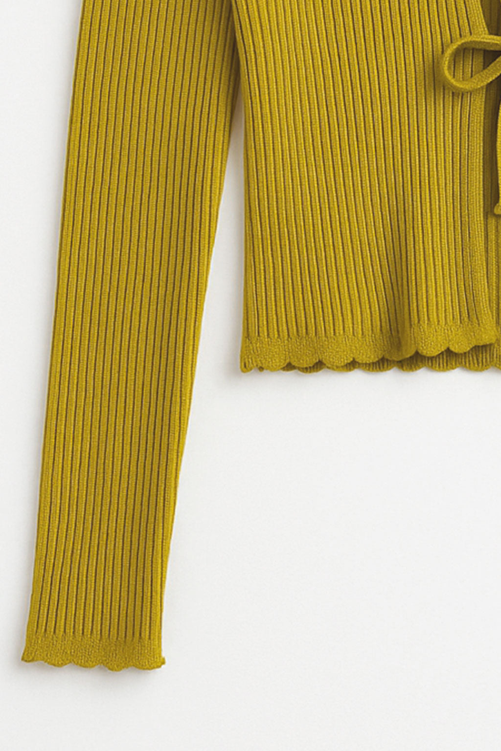 Blusas Para Mujer Tejido Diseño De Listones Al Frente O53202 Verde