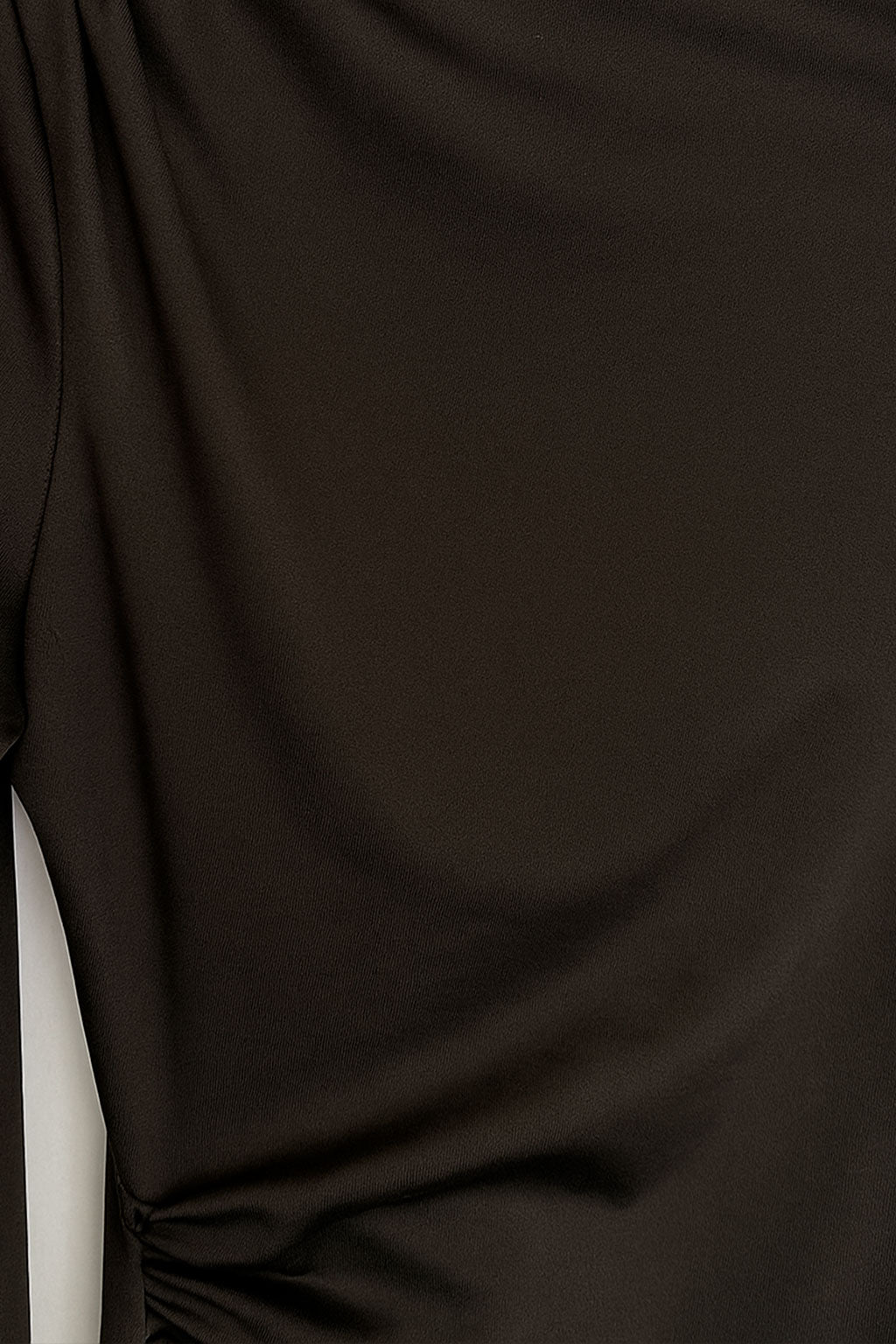 Blusas Para Mujer Cuello Asimétrico Fruncido Lateral N53130 Negro