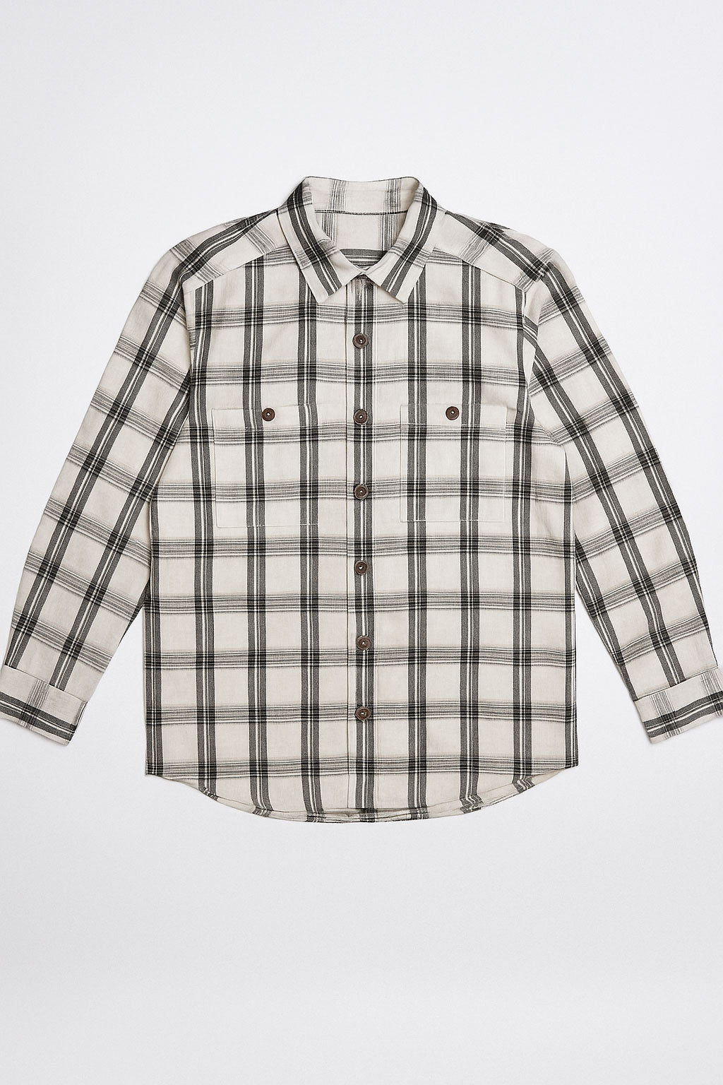 Camisolas Para Hombre Jacquard De Cuadros B55329 Crema