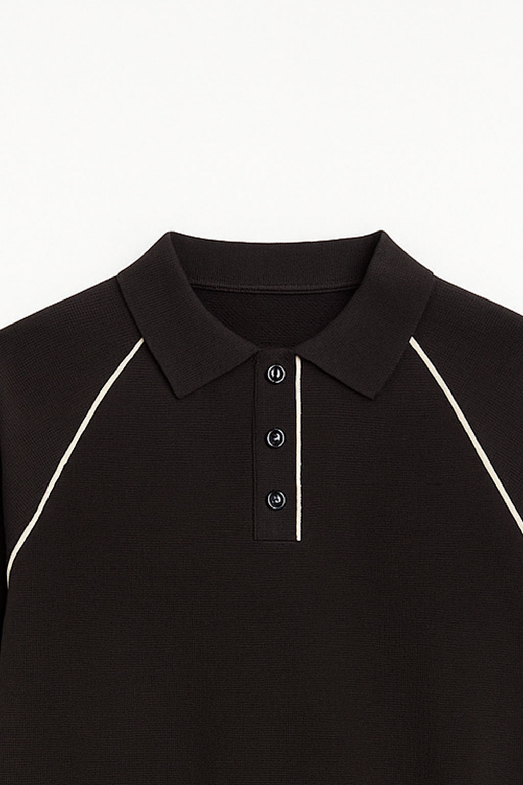 Suéteres Para Mujer Tipo Polo Manga Ranglan O53200 Negro