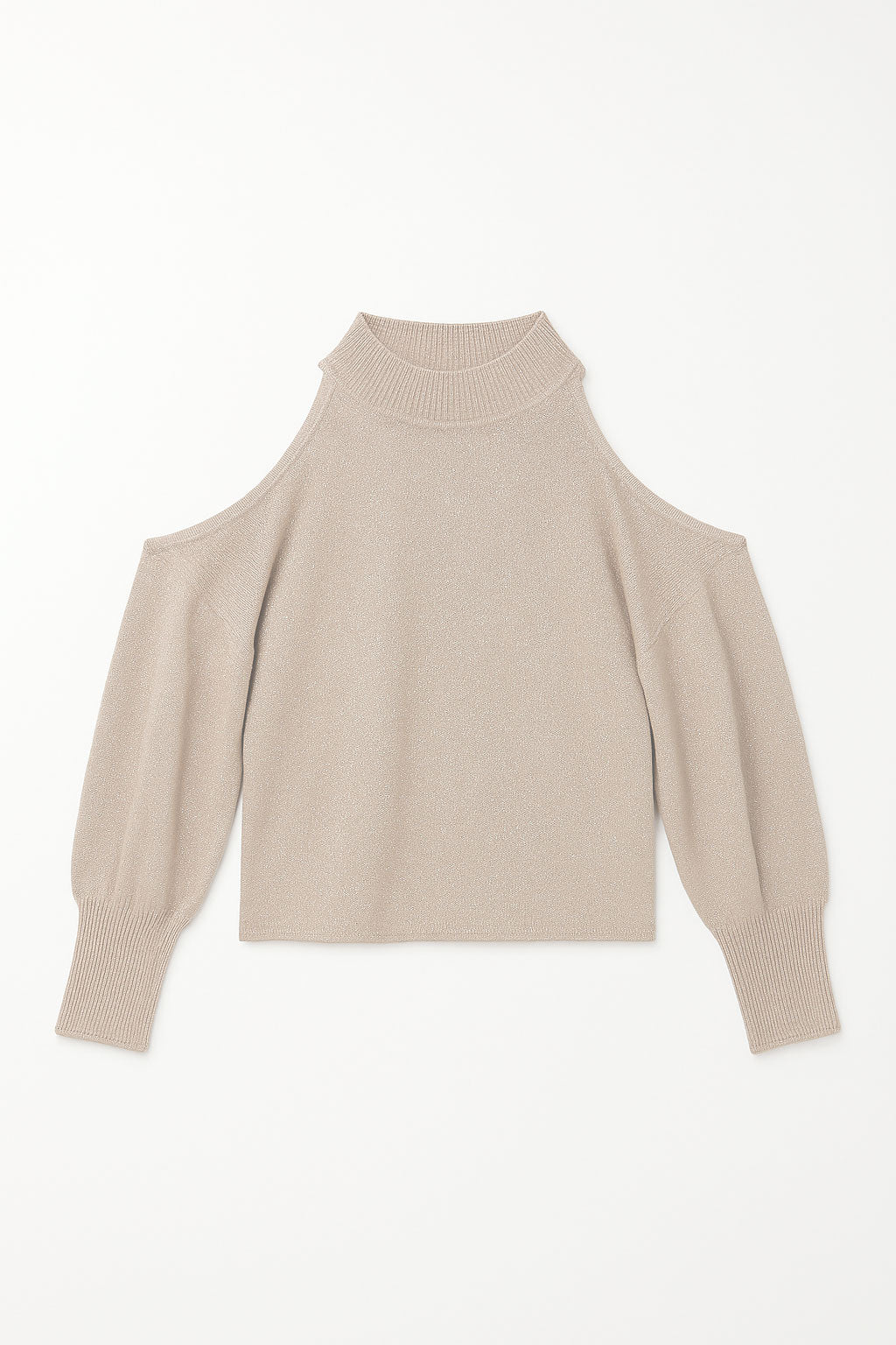 Suéteres Para Mujer Lurex Cuello Alto O53201 Crema