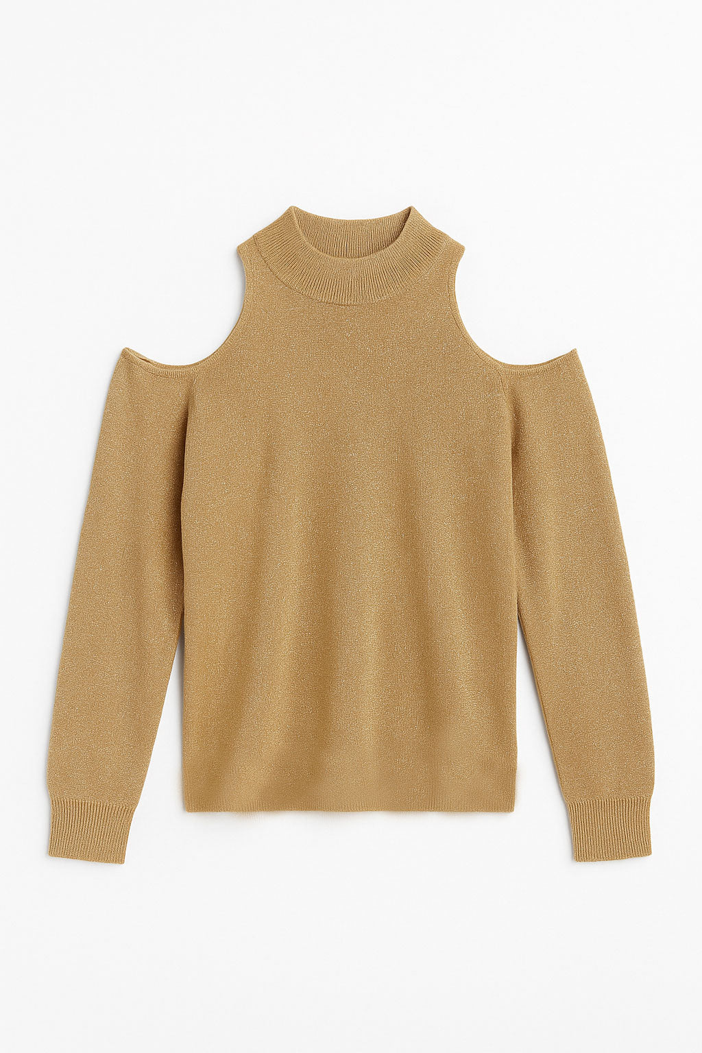 Suéteres Para Mujer Lurex Cuello Alto O53201 Ocre