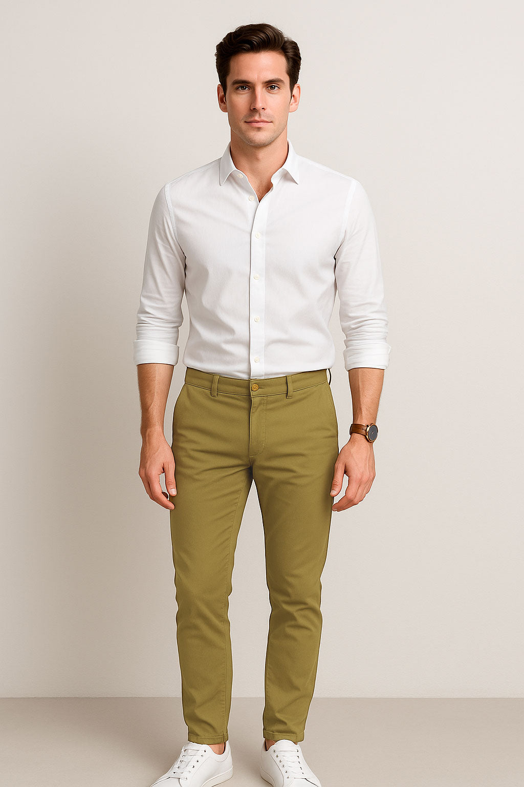 Pantalones Para Hombre Soft Stretch Slim GPAXAR Camel