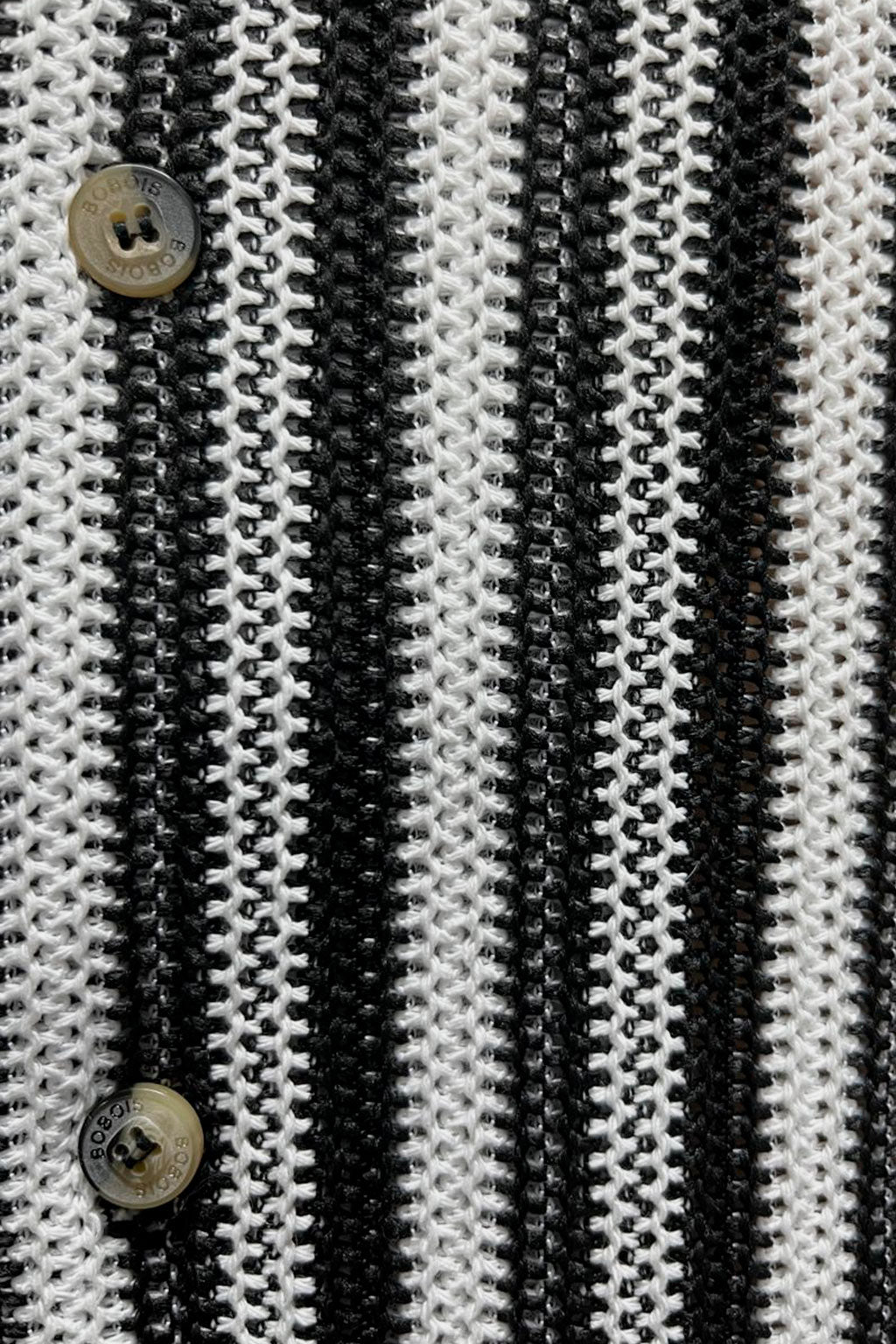 Camisas Para Hombre Crochet Horizontal B51370 Negro