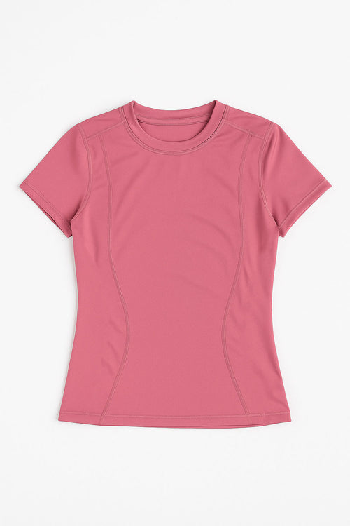 Playeras Deportivas para Mujer Ajustada Estilo Training MTDX40 Rosa