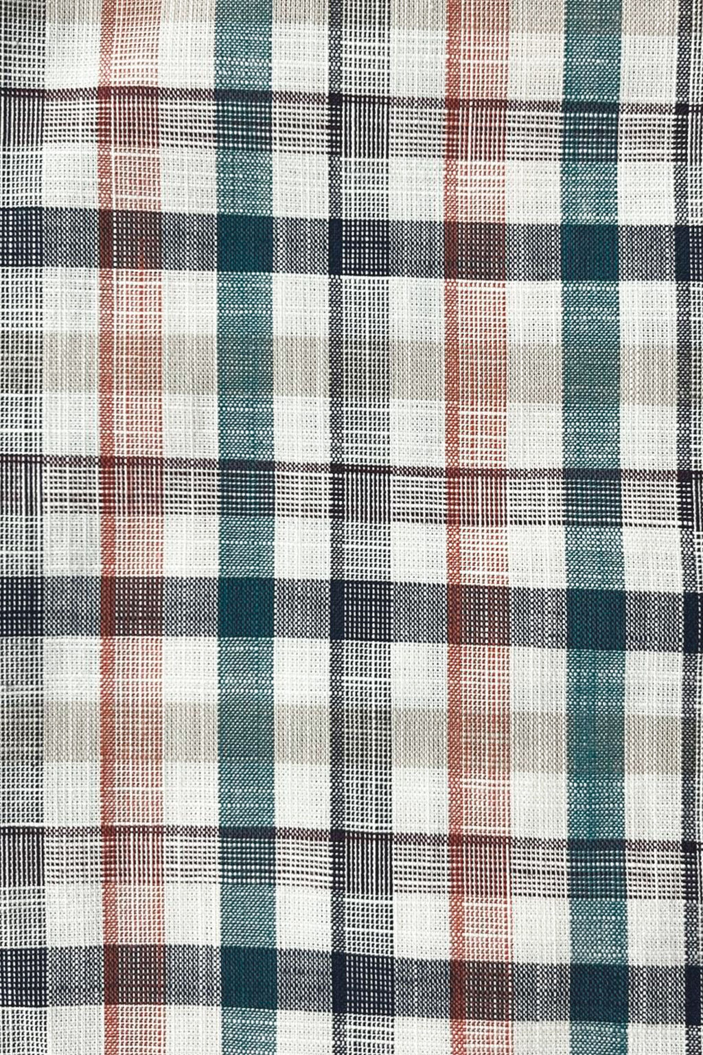 Camisas Para Hombre Clásica De Cuadros Con Textura Ligera B55111 Beige