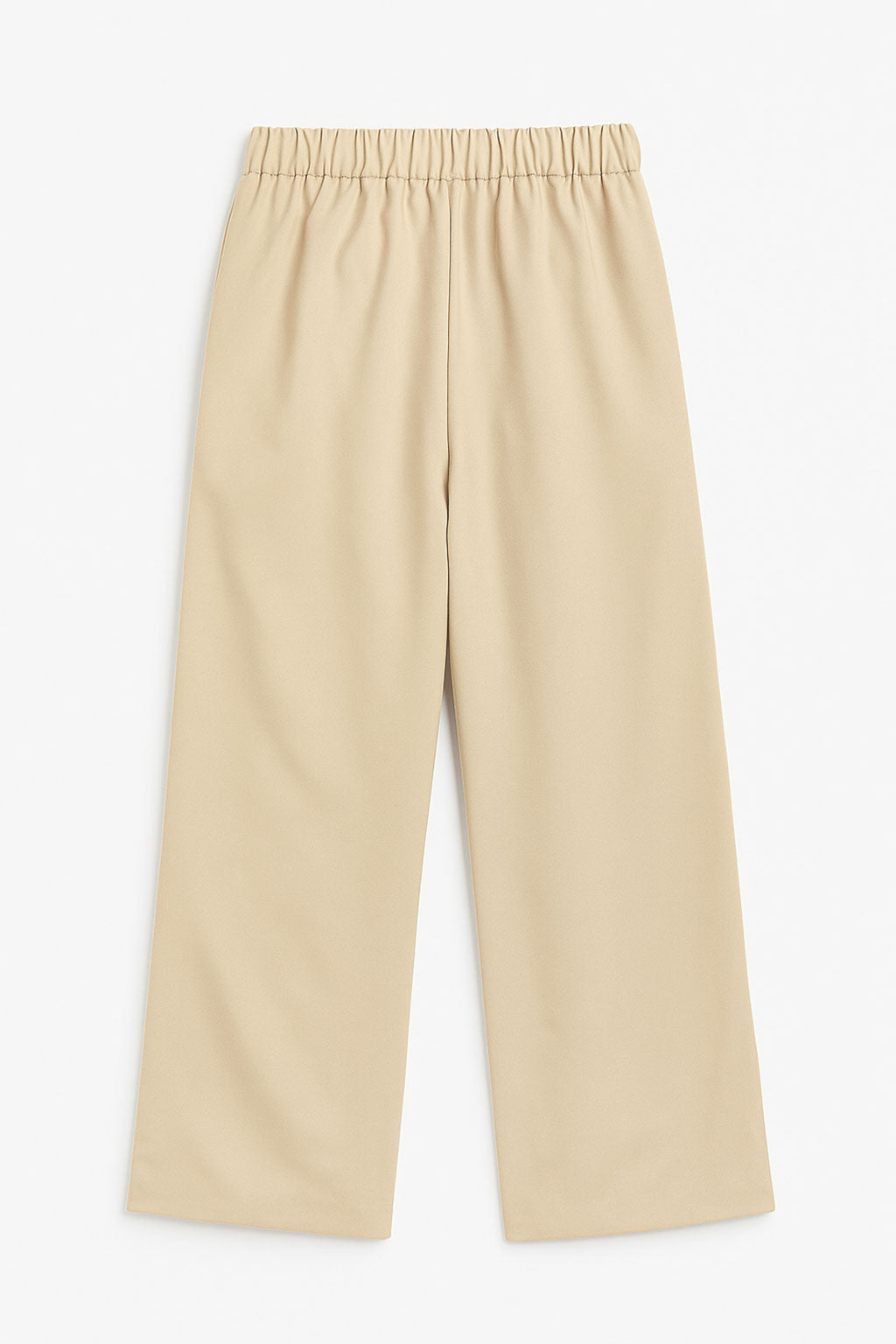 Pantalones Para Mujer Amplio Con Pespunte y Abertura W53114 Beige
