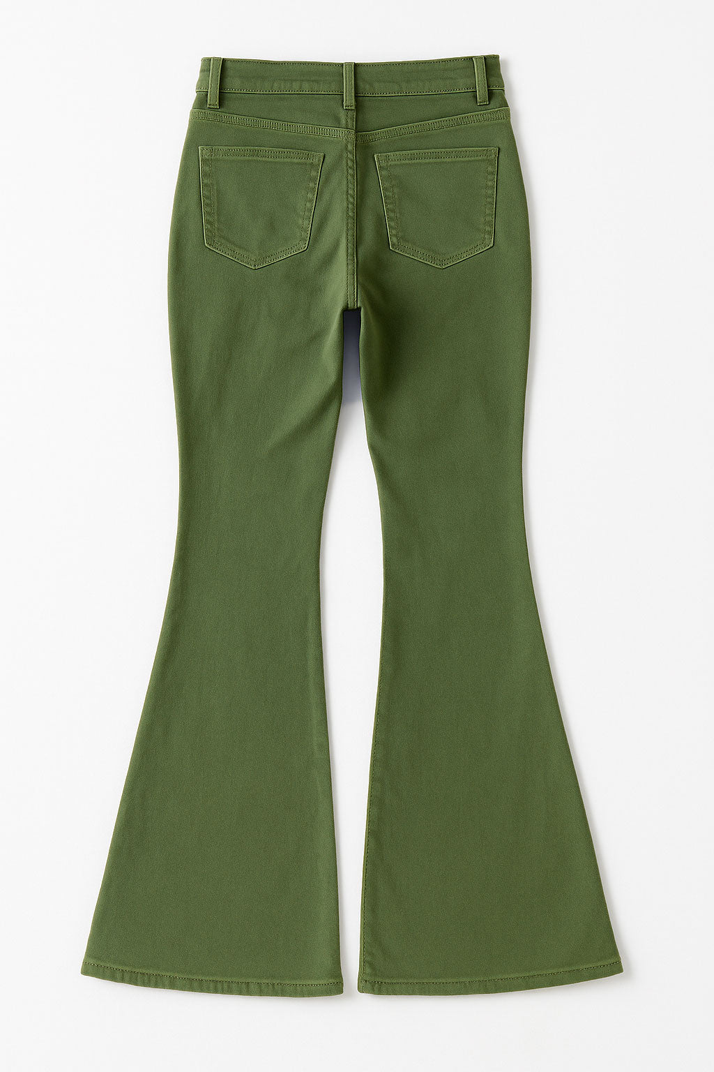 Jeans Para Mujer Gabardina Acampanados V53103 Olivo