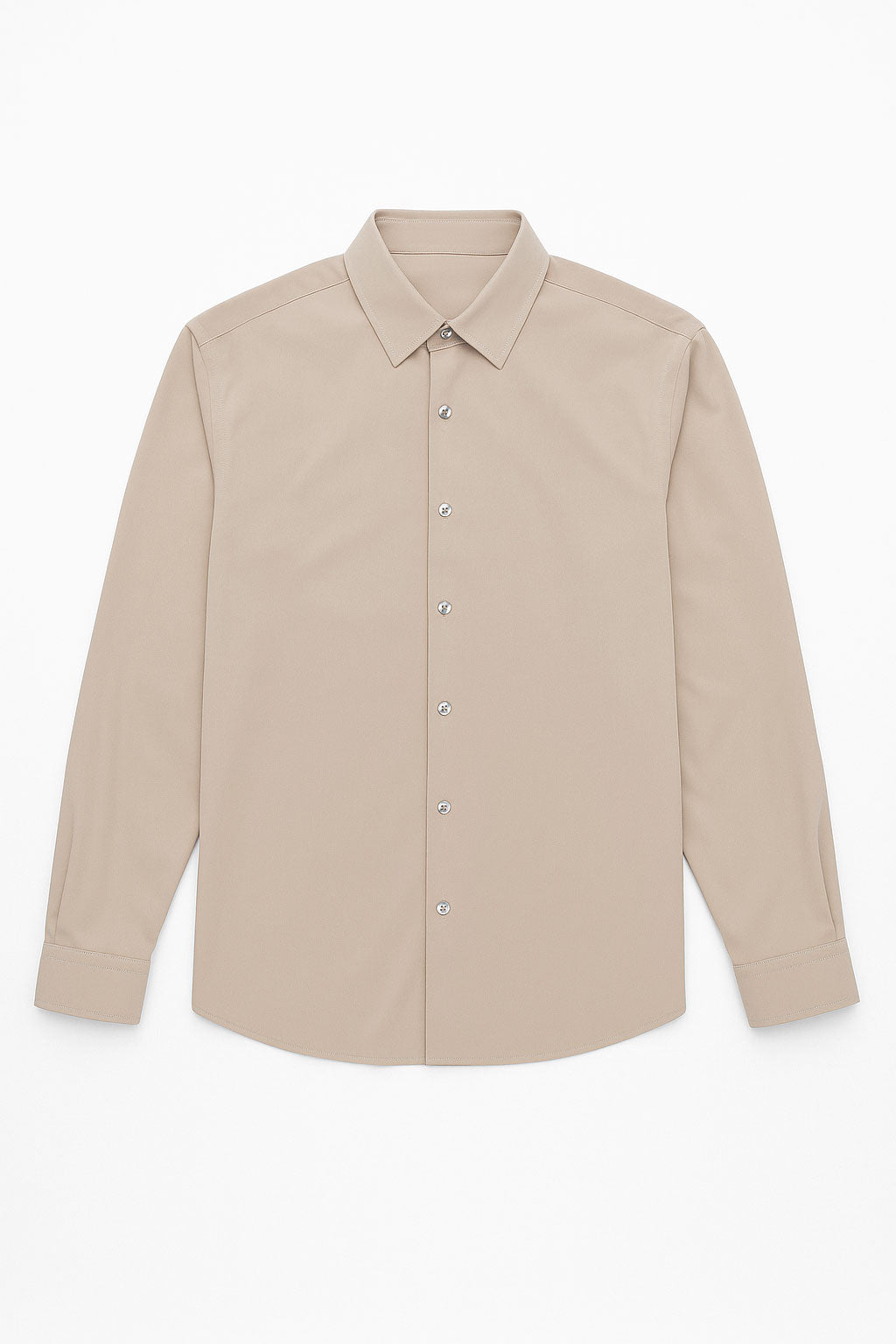 Camisas Para Hombre Premium Spandex B55401 Beige