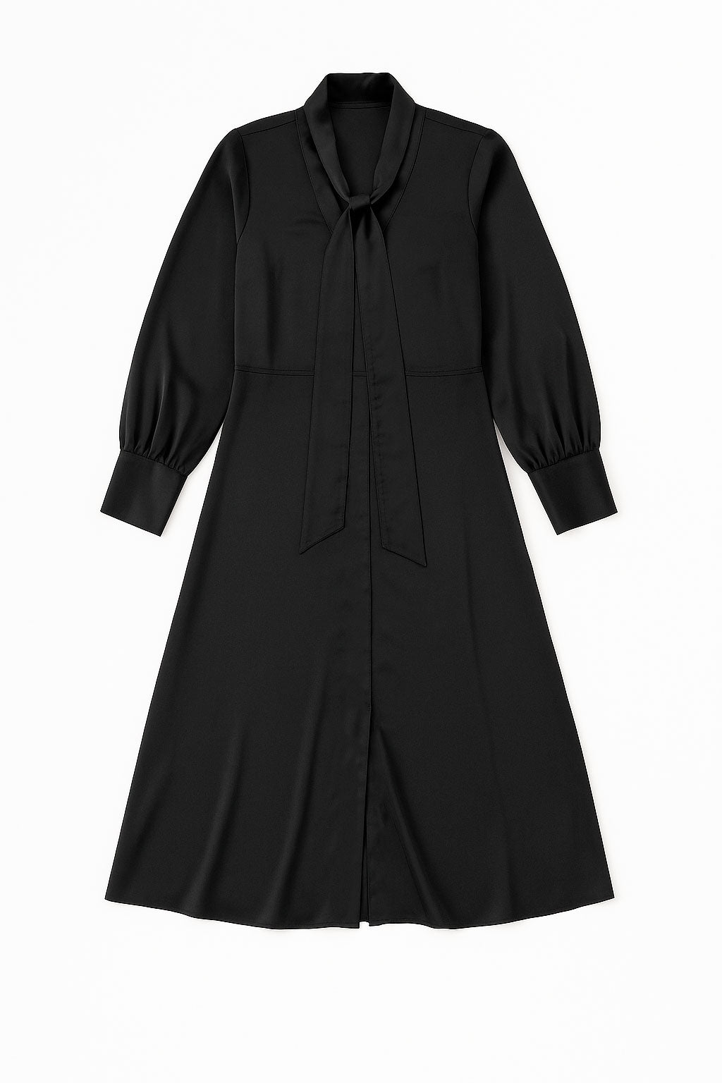 Vestidos Para Mujer Largo Con Lazo Para Cuello S53116 Negro