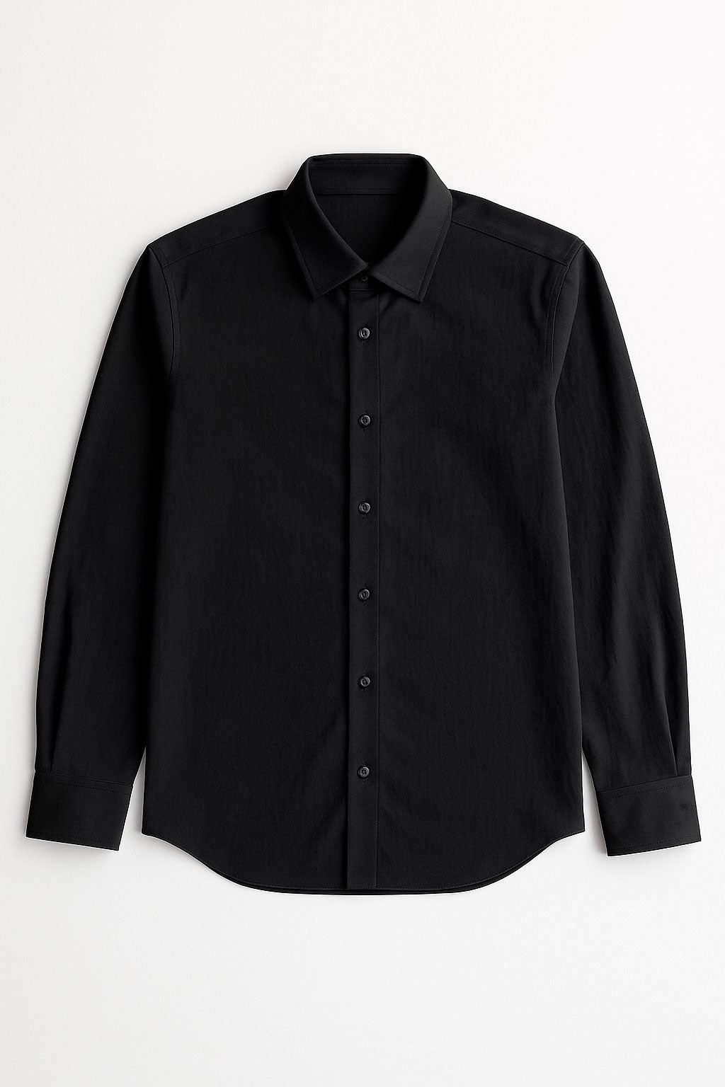 Camisas Para Hombre Formal Básica Lisa B55406 Negro