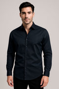 Camisas Para Hombre Manga Larga Slim Fit Marino BPOPST