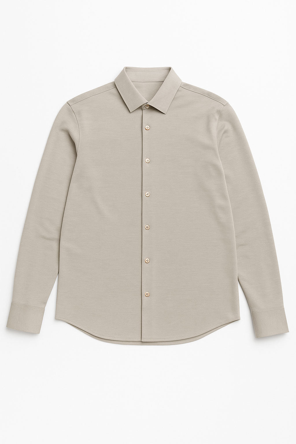 Camisas Para Hombre Jersey Spandex De Punto B55402 Beige