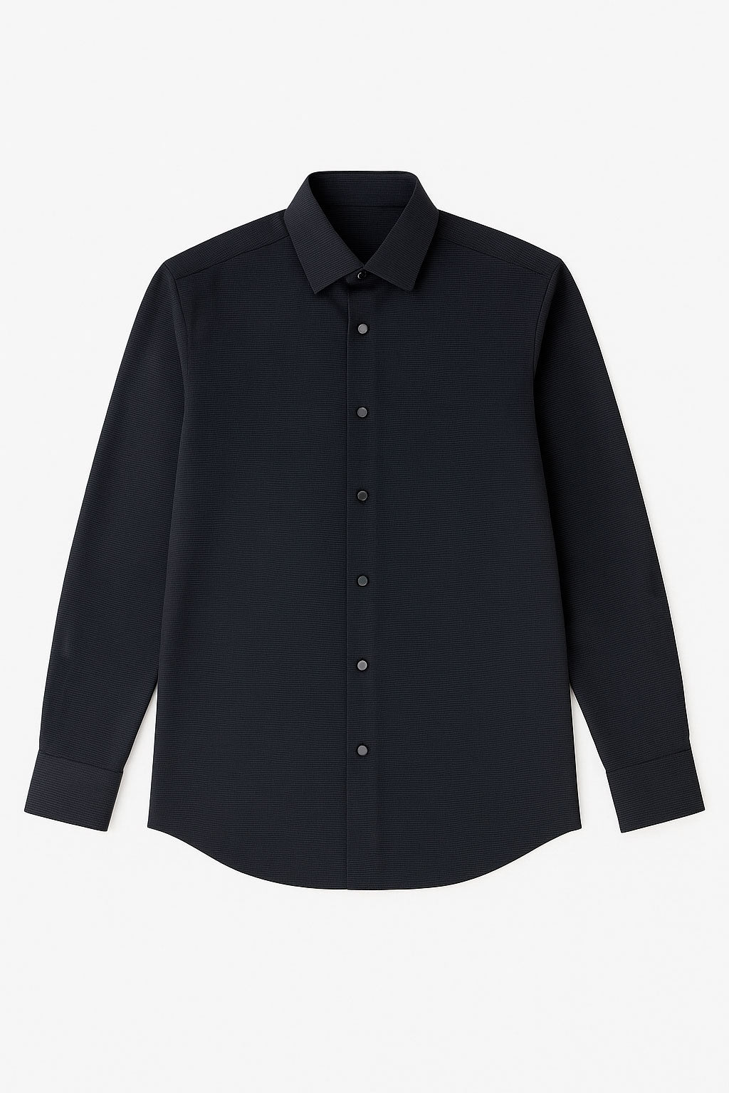 Camisas Para Hombre Spandex Premium Con Textura B55403 Negro