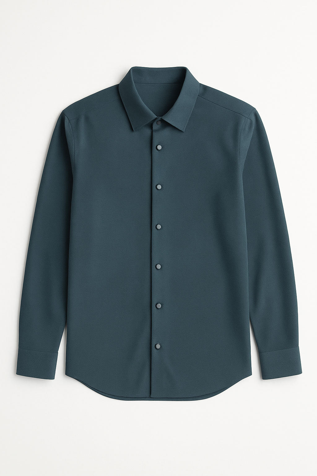 Camisas Para Hombre Spandex Premium Con Textura B55403 Teal