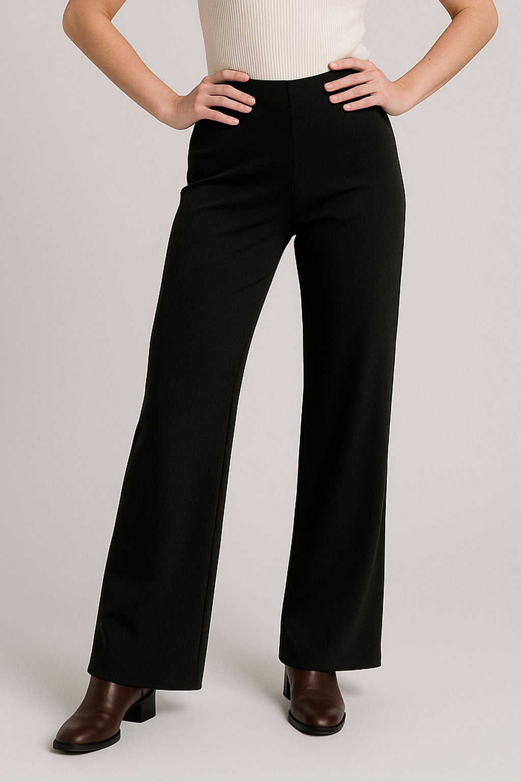 Pantalones Para Mujer Soft Básico Sin Botón W53115 Negro