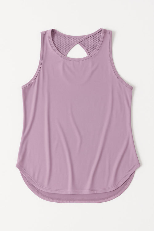 Playeras Deportivas para Mujer Espalda Cruzada JYW008 Lila